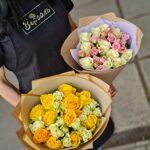 Букет 2 вида роз