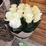 Букет из 15 больших белых роз