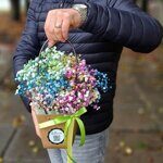 Сумочка с цветной гипсофилой