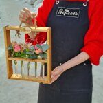 Деревянная рамочка со склянками ( Розовая гамма)