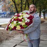 Букет 71 цветная хризантема
