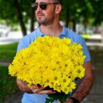 Хризантемы кустовые ромашковые (Желтые)