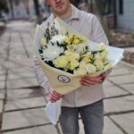 Кремово-белый букет (Размер М)