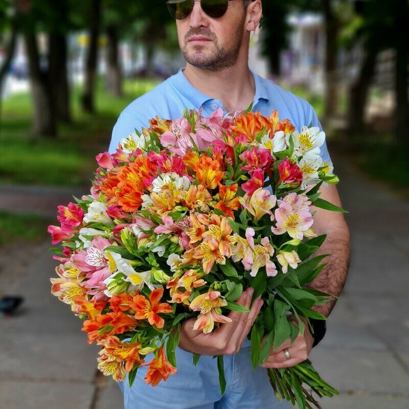 Альстромерии микс (яркие)