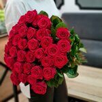 Роза Ред Наоми (Красная) 50см