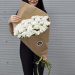 11 ромашковых хризантем в конверте