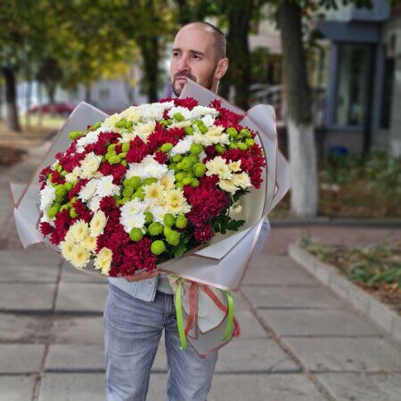 Букет 71 цветная хризантема