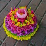 Цветочный торт ко дню рождения
